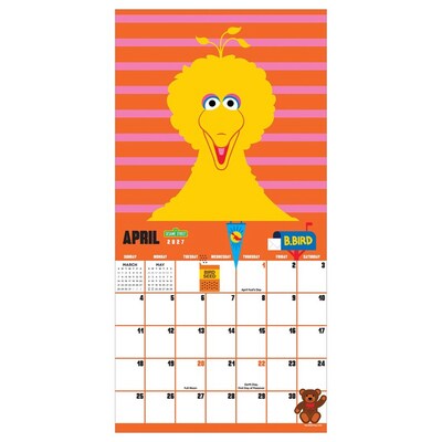 2027 TF Publishing Sesame Street 7" x 7" Monthly Wall Calendar, Multicolored (27-2108)