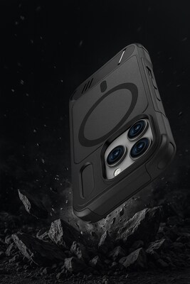 SaharaCase Venture Series MagSafe Phone Case for iPhone 17 Pro, Shock Absorbing, Scorpion Black (CP00978)