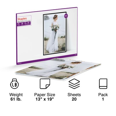 Ultra Premium Photo Paper, 13 x 19, Matte, 20/Pack (19896-CC)