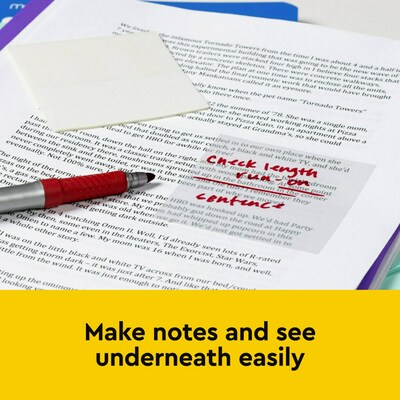Post-it Transparent Notes, 2-7/8 x 2-7/8, 36 Sheets/Pad, 1 Pad/Pack (600-TRSPT)