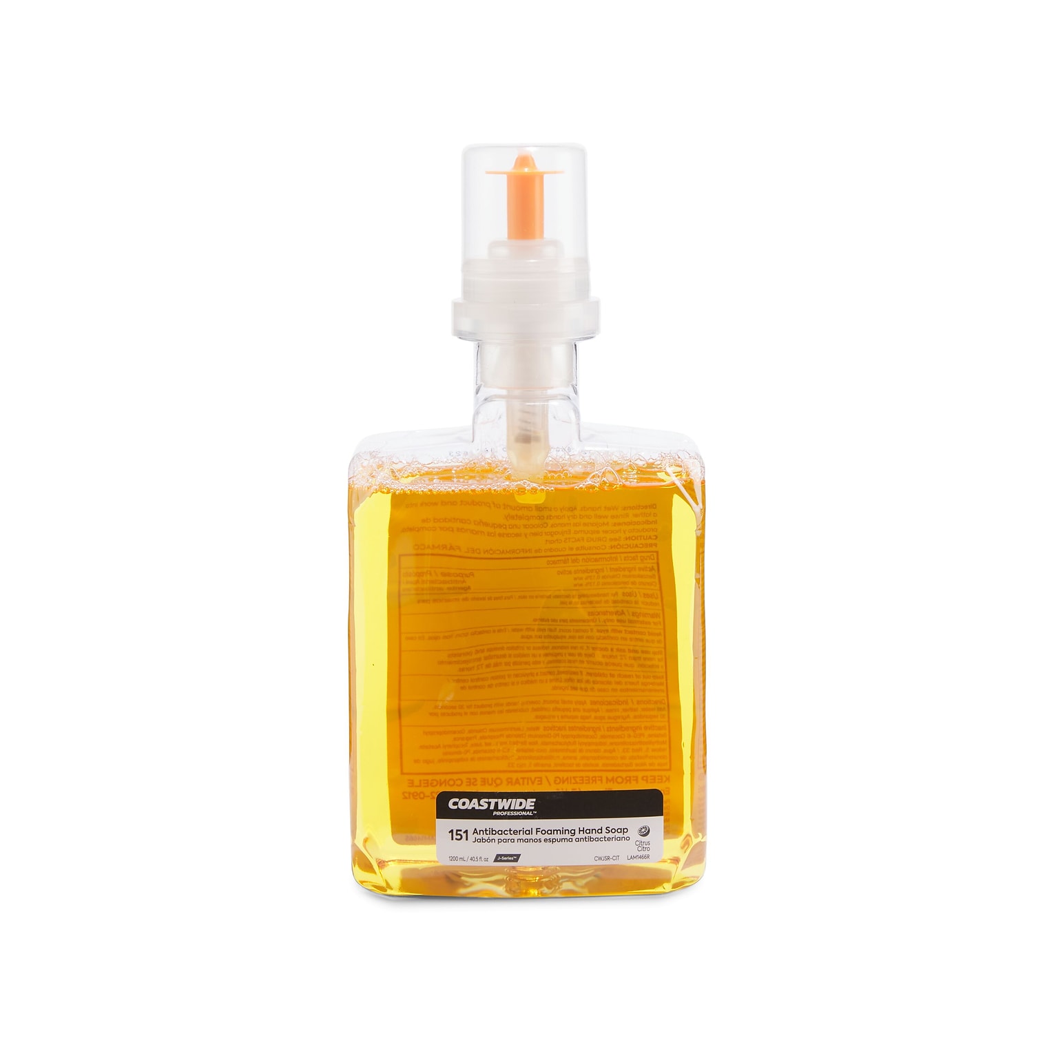 Coastwide Professional J-Series Antibacterial Foaming Hand Soap, Citrus, 1200 mL, 2/Carton (CWJSR-CIT)
