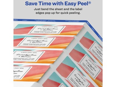 Avery Sure Feed Laser/Inkjet Rectangle Labels, 2" x 3", Glossy White, 80 Labels/Pack (22890)