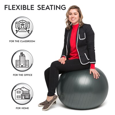 Bouncy Bands Balance Ball, 65cm, Dark Gray (BBAWBS65GY)
