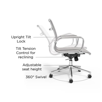 Union & Scale™ Everell Ergonomic Fabric Manager Chair, Heather Gray (53279)