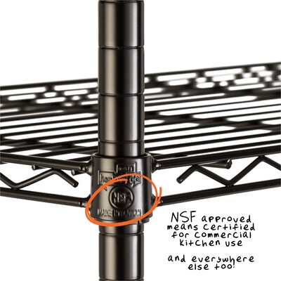 Honey Can Do 5-Tier 350 Lb. Capacity Shelving Unit, Black