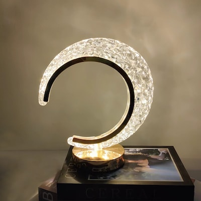 Tech Mod LED Crescent Crystal Lamp