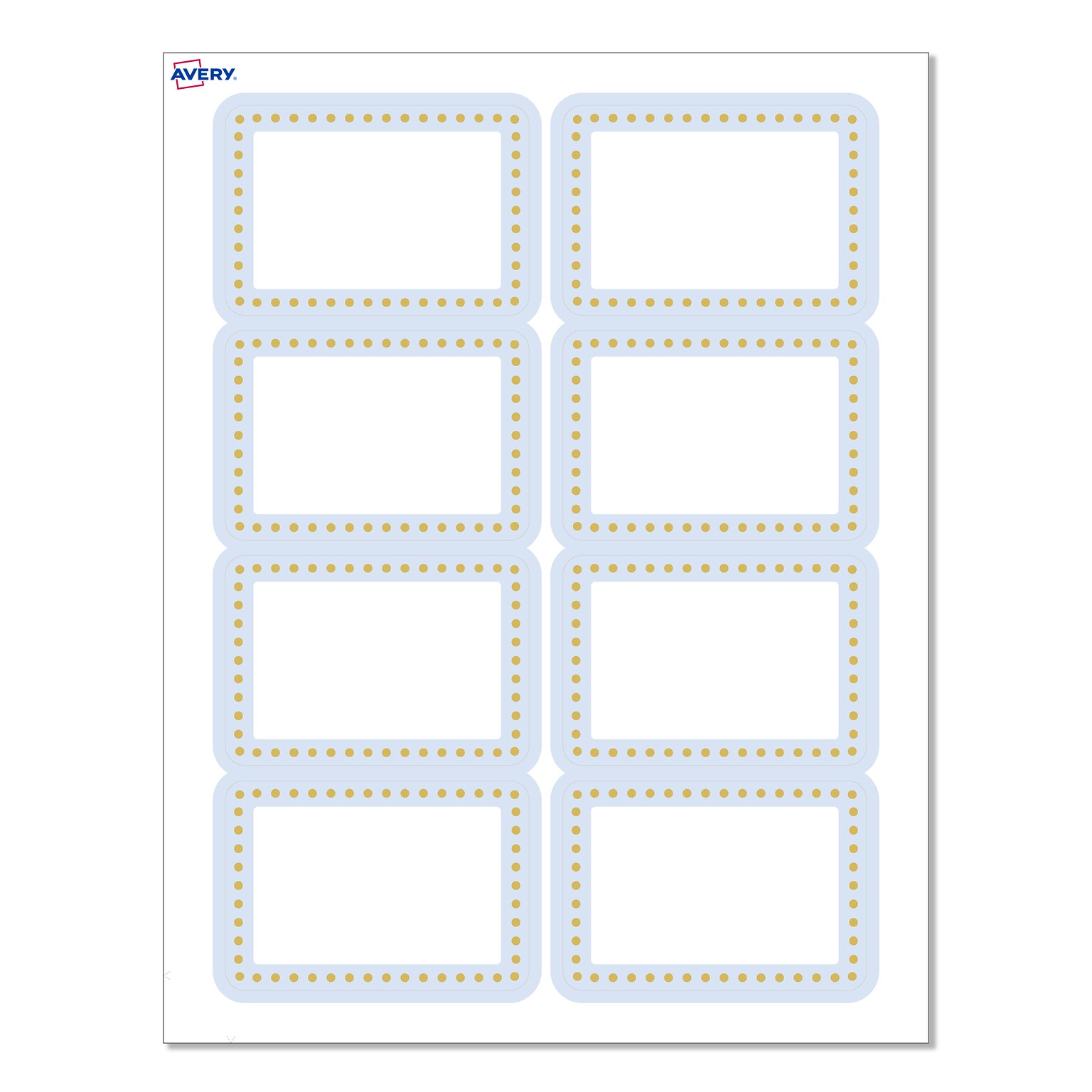 Avery Laser/Inkjet Rectangle Multipurpose Labels, 2-1/3 x 3-3/8, White, 80/Pack (S00-EY7)