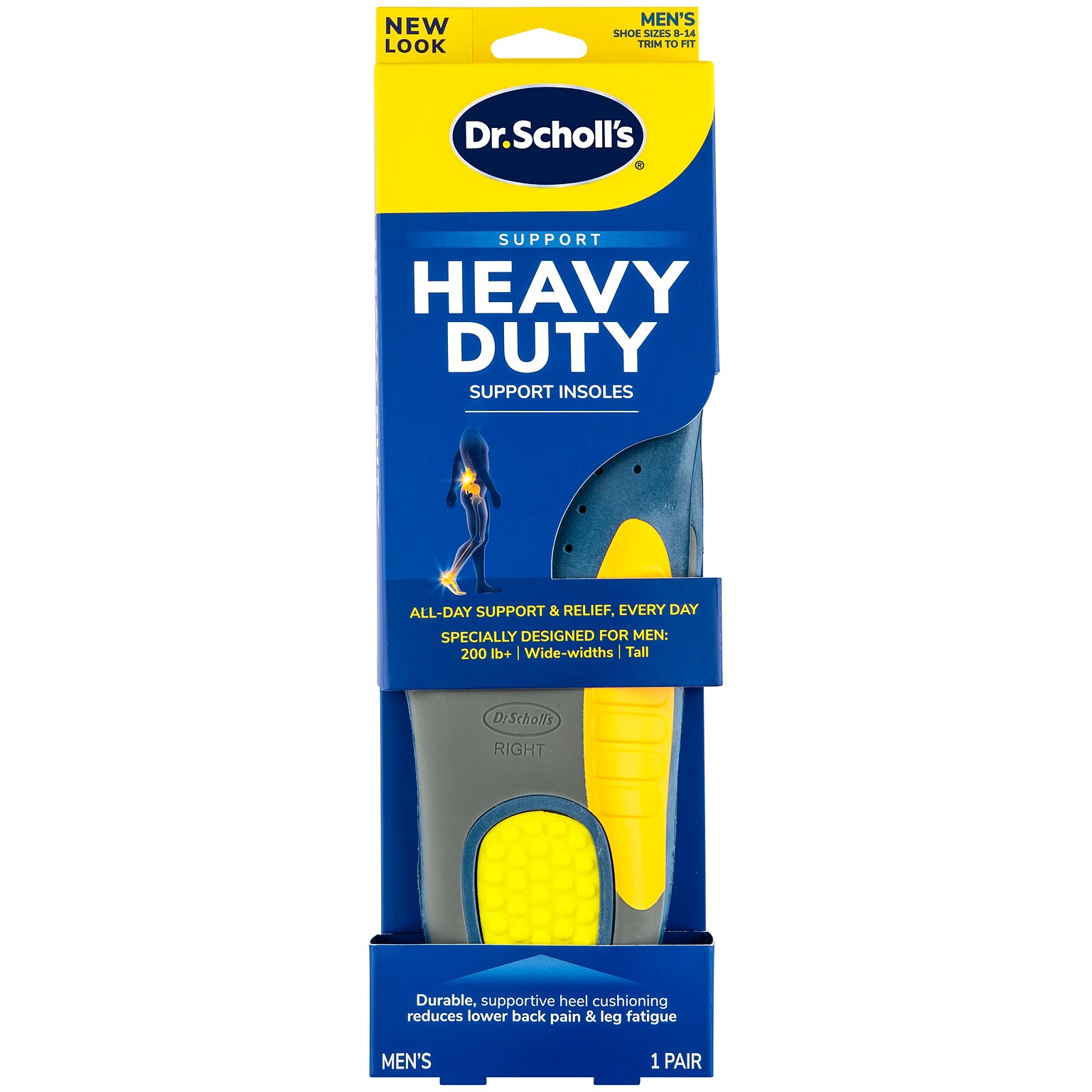 Dr. Scholls Pain Relief Orthotic Heavy Duty Support Insoles, Men Sizes 8-14, Pair (DSC59048) (DSC59048)