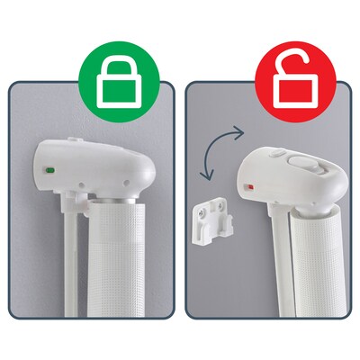 Dreambaby Glide 'N Hide Portable Extra Tall Retractable Baby Gate, White (DB-L9377)