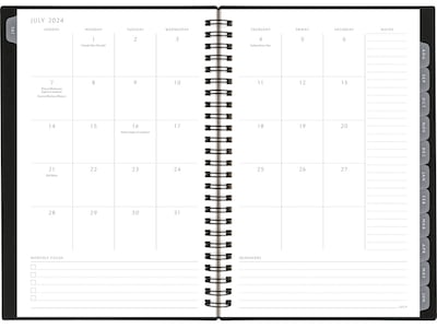 2024-2025 AT-A-GLANCE Elevation 5.5" x 8.5" Academic Weekly & Monthly Planner, Poly Cover, Black (75-101P-05-25)