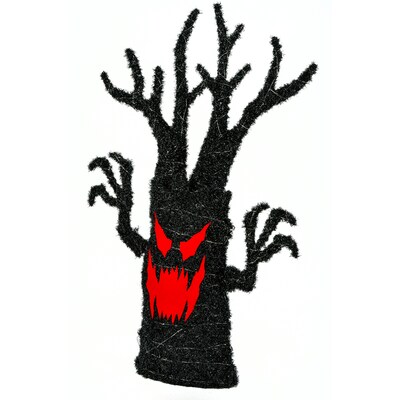 National Tree Company 48" Pre-Lit Frightening Face Halloween Tree (MZ17-HS21B124-1)