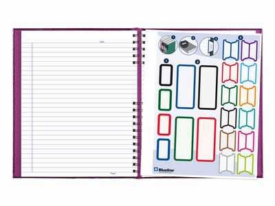 Blueline NotePro Hardcover Executive Journal, 8.5" x 10.75", Wide-Ruled, Grape, 200 Pages (A10200.RAS)