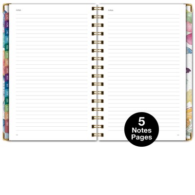 2027 Excello Brands 5.5" x 8" Weekly & Monthly Planner, Paperboard Cover, Water Color Butterflies (ORY27-FSH58-33)