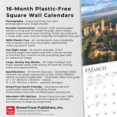 2025 BrownTrout Tuscany 12" x 12" Monthly Wall Calendar (9781975476298)