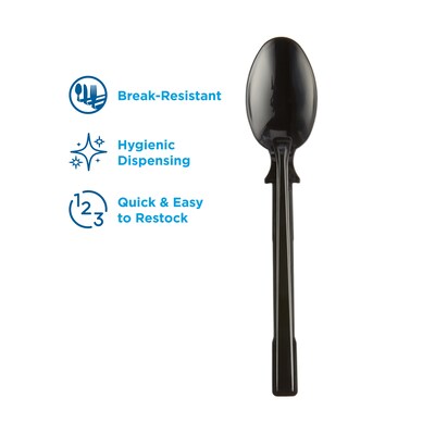 Dixie Ultra SmartStock Series-T Polypropylene Tea Spoon Set, Black, 960/Carton (DUSSPT5)