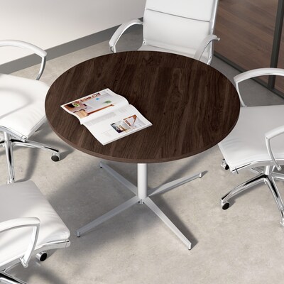 Bush Business Furniture 42" Round Conference Table, Black Walnut (99XTB42RBW)