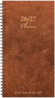 2026-2027 Willow Creek 3.5 x 6.5 Academic Weekly & Monthly Planner, Camel Leatherlike (64603)