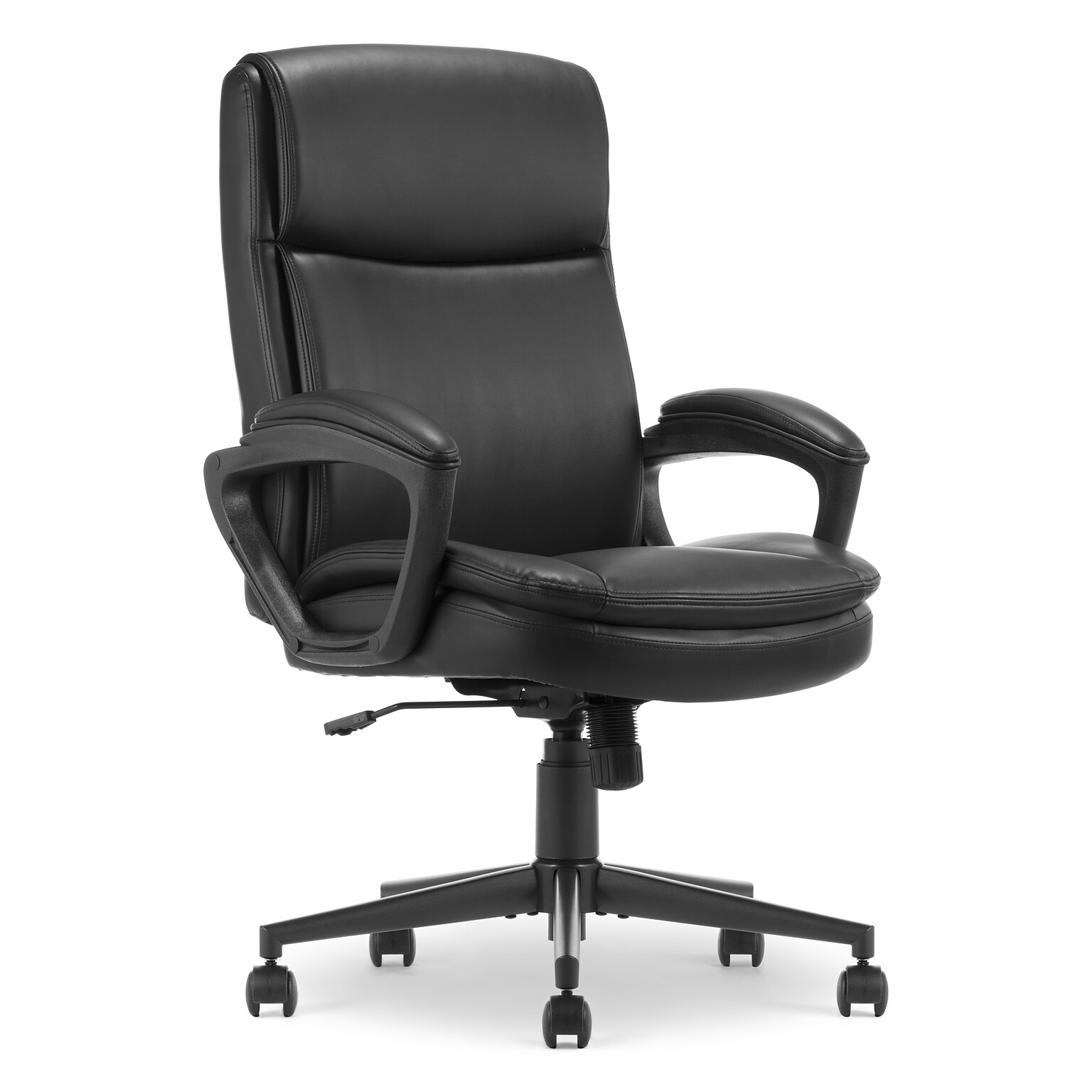 Serta Comfort Ergo Ergonomic Bonded Leather Swivel Executive Chair, Black (CCHR10016B)