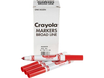 Crayola Marker, Broad, Red, Dozen (587700038)