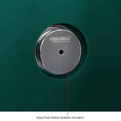 Global Industrial Outdoor Bottle Filler w/Bi-Level Drinking Fountain & Pet Station, Green (761221GN)
