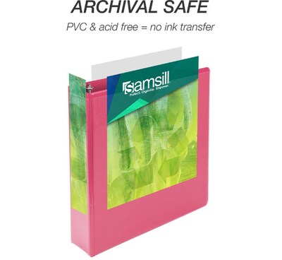 Samsill Earth's Choice 2" 3-Ring View Binder, Assorted Colors, 4/Pack (SAMMS48669)