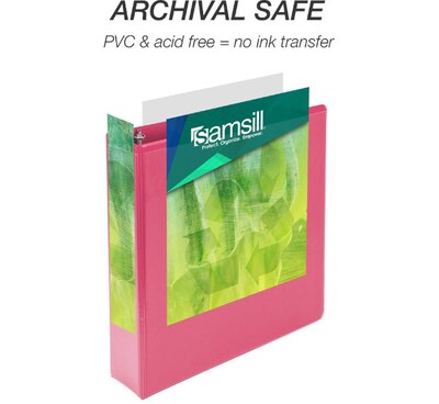 Samsill Earths Choice 2 3-Ring View Binder, Assorted Colors, 4/Pack (SAMMS48669)