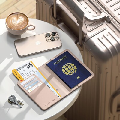 Satechi Vegan-Leather FindAll Passport Cover, Desert Rose (ST-VPCR)