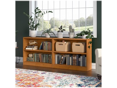 Bush Furniture Universal 30"H 2-Shelf Bookcase with Adjustable Shelf, Natural Cherry (WL12466)