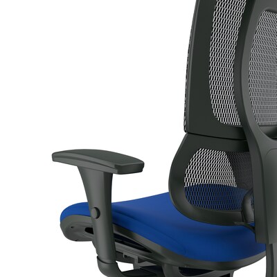 Union & Scale FlexFit™ Ergonomic Mesh Swivel Task Chair, Blue/Black (UN59413)