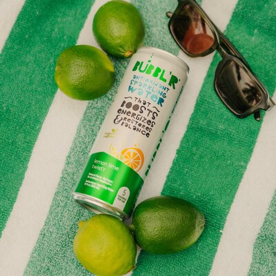 Bubbl'r Antioxidant Lemon Lime Twist'r Flavored Sparkling Water, 12 oz., 12 Cans/Carton (028435600145)