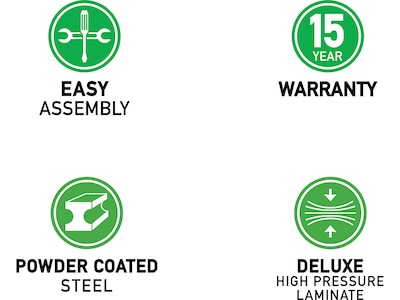 Correll Square-Shaped Dry-Erase Markerboard Cafe Table, 42" x 42", Frosty White/Black (BXB42DES-80)