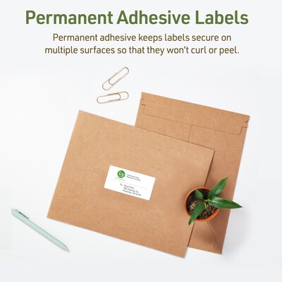 Avery EcoFriendly Laser/Inkjet Shipping Labels, 2" x 4", White, 1,000 Labels/Box (48163)