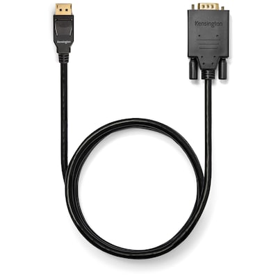Kensington 6 ft. DisplayPort to VGA Video Cable, Male to Male, Black (K33024WW)