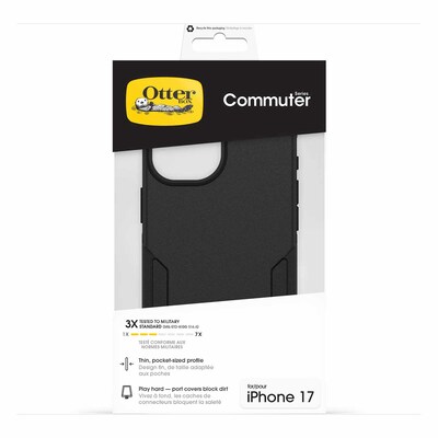 OtterBox Commuter Series MagSafe Phone Case for iPhone 17, Shock Absorbing, Black (77-98297)