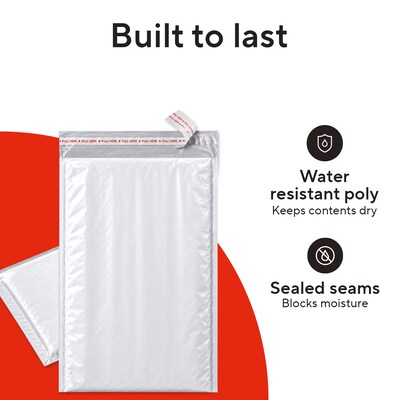 Quill Brand® 6.75"W x 9"L Self-Sealing Bubble Mailer, #0, 25/Carton (ST56608B)