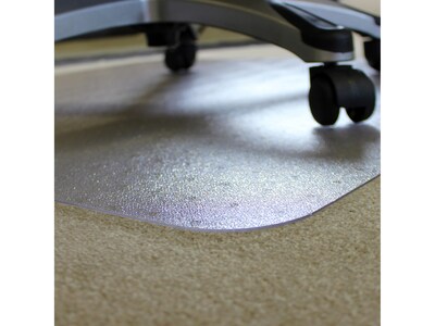 Floortex Ecotex BioPlus Carpet Chair Mat, 45" x 53", Clear Bio Based Polycarbonate (NRCMFLBG0003)