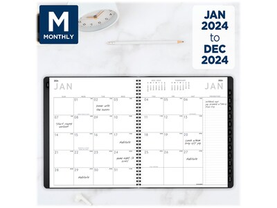 2024 AT-A-GLANCE Contemporary 9" x 11" Monthly Planner, Black (70-260X-05-24)