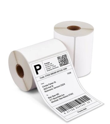 HP Direct Thermal Labels, 4 x 6, White, 500 Labels/Pack (HPKER4X6PK2)