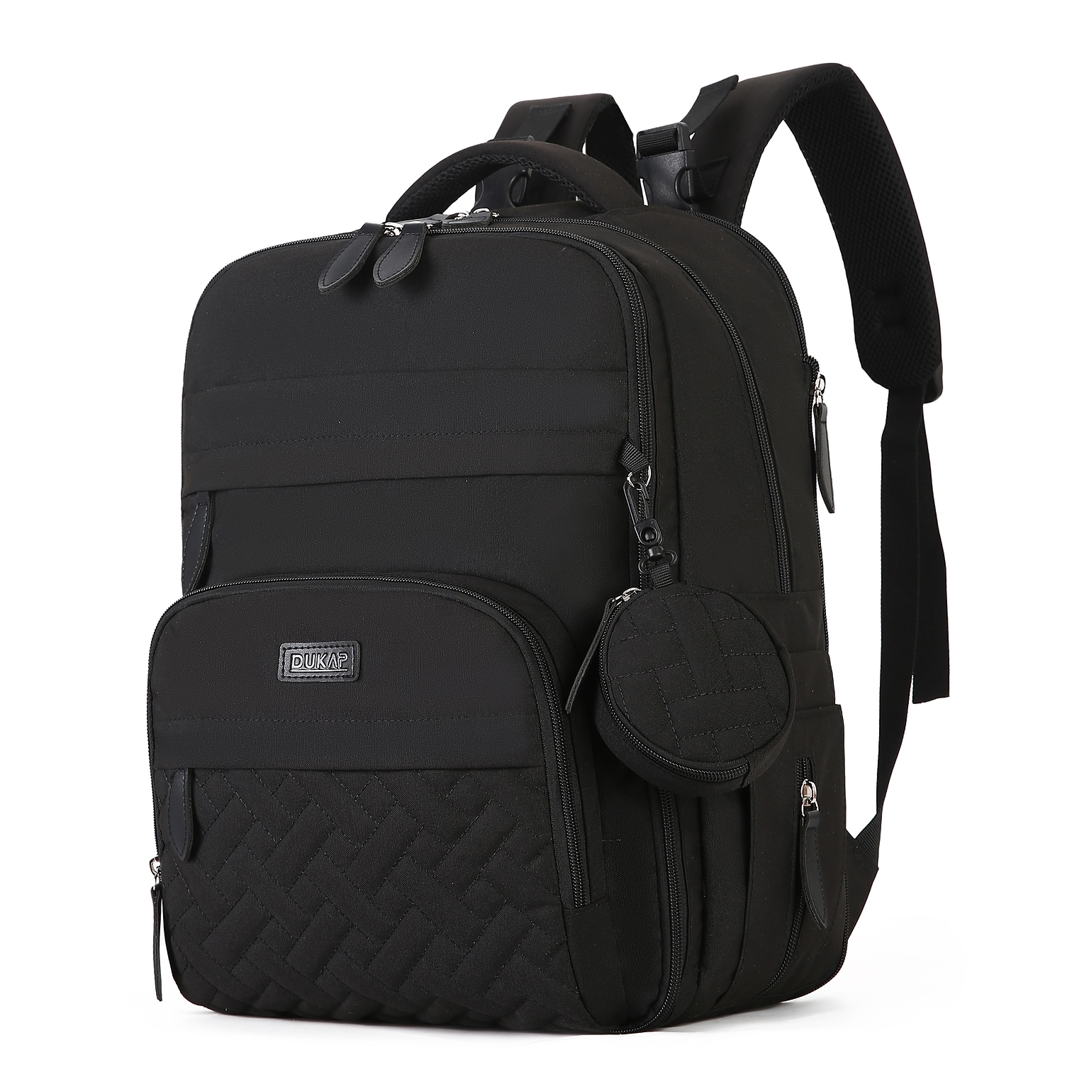 DUKAP Baby Pro Expandable Diaper Backpack, Large, Black (BDKBAB17BLK)