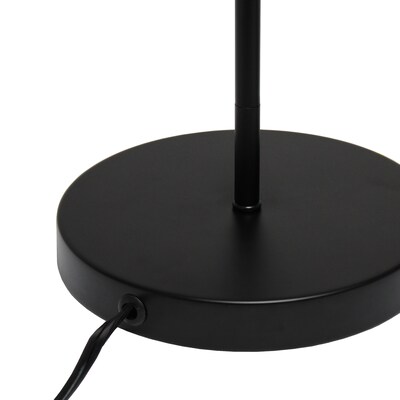 Lalia Home Studio Loft Oslo 24" LED Table Lamp, Matte Black/Antique Brass Plated (LHT-4002-BK)