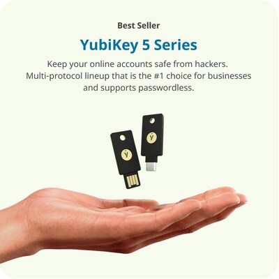 Yubico YubiKey 5C USB-C Security Key, Black (992-00005)