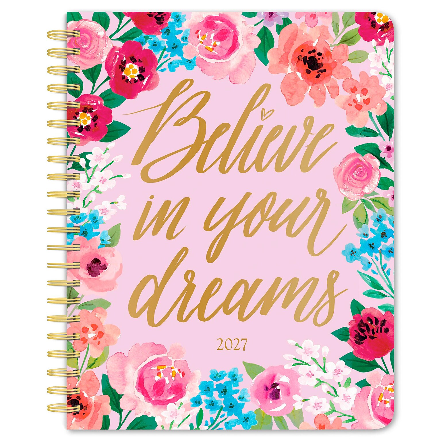 2027 BrownTrout Floral Inspirational 6.5 x 7.8 Calendar Year Weekly Standard Planner, Multicolor (9798330713042)