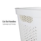 Mind Reader Perforated Plastic Hamper with Lid, White (HBIN60-WHT)