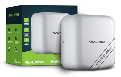 Alpine Industries Hemlock Automatic Hand Dryer, White (400-10-WHI)