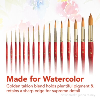 Princeton Heritage Short Handle Watercolor Synthetic Round Brush, 2/Pack (PBXP4050R6-2)