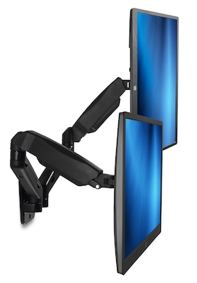 Mount-It! Dual Arm Monitor Wall Mount for 19" to 27" Displays, Black (MI-766)