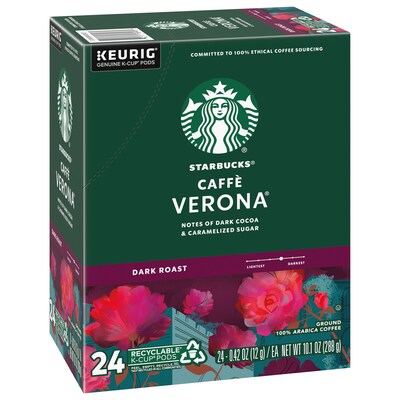 Starbucks Caffe Verona Coffee Keurig® K-Cup® Pods, Dark Roast, 24/Box (SBK18998)