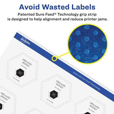 Avery Laser/Inkjet Multipurpose Labels, 1.8704" x ", Glossy Clear, 2000/Box (94120)
