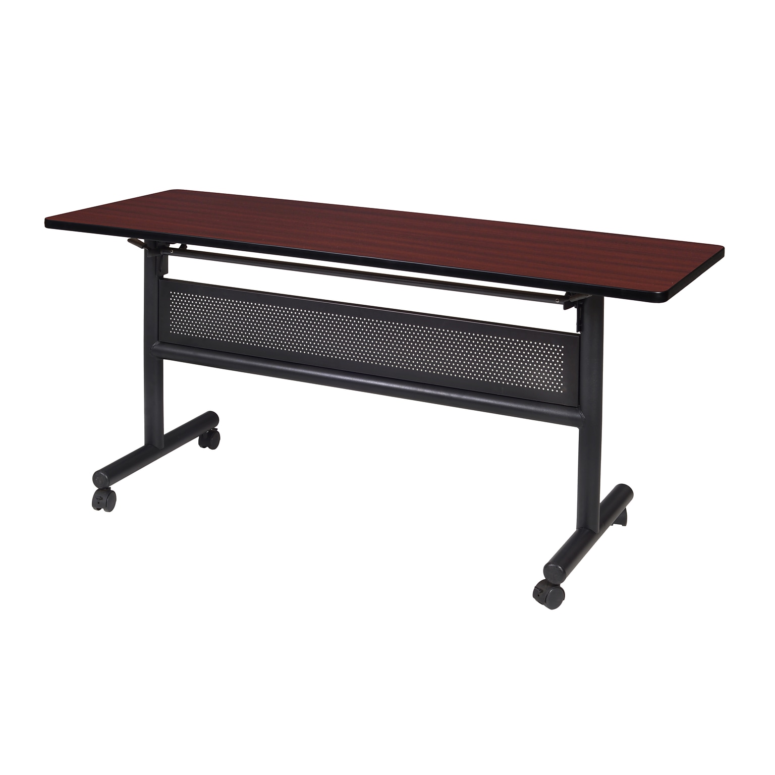 Regency Kobe Flip Top Mobile Training Table, 24D x 60W, Mahogany (MKFTM6024MH)