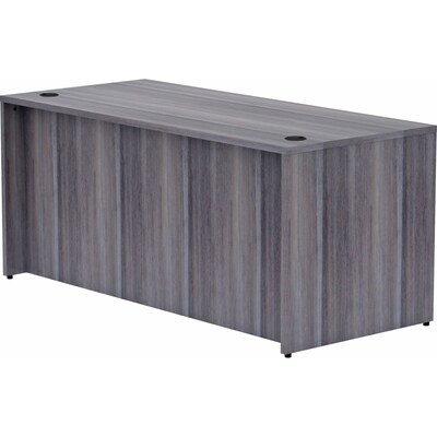 Lorell Essentials Series 66 W Rectangular Desk Shell, Weathered Charcoal (LLR69546)